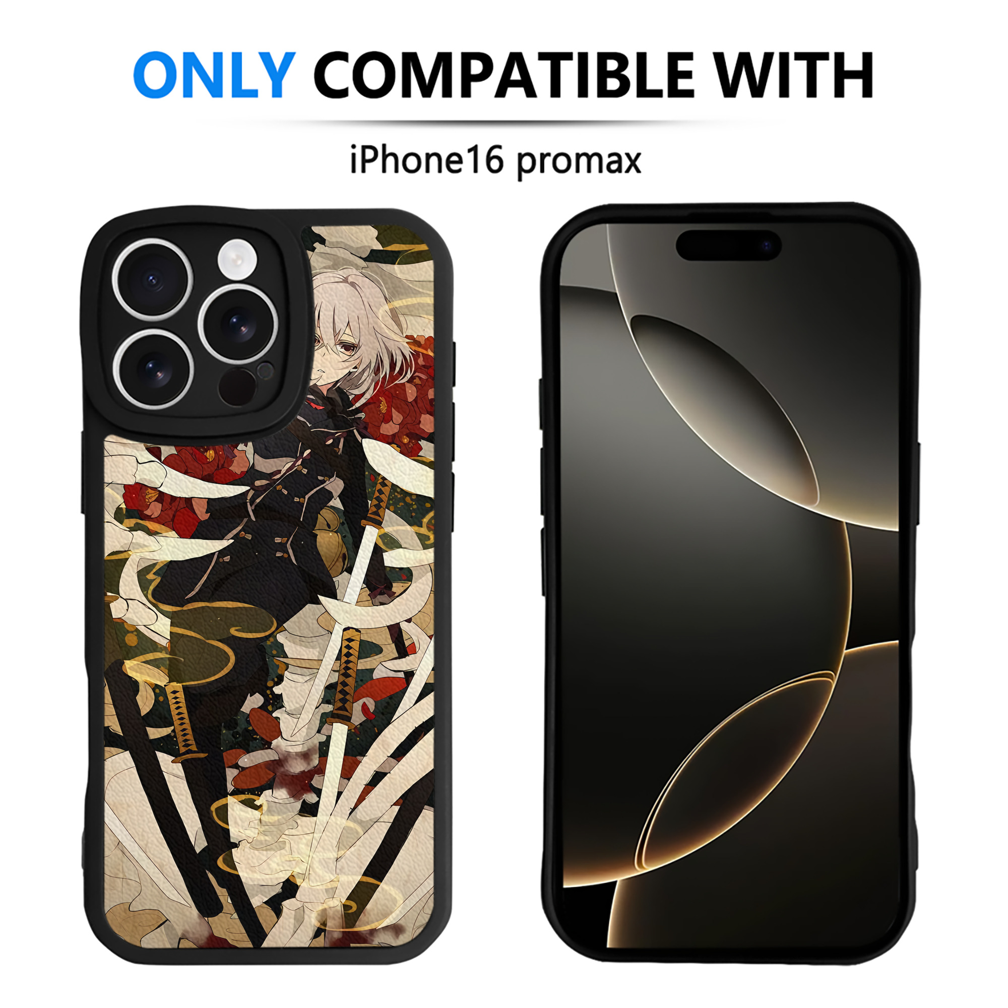 （画像用） 刀剣乱舞 Touken Ranbu 【iPhone 16シリーズ対応】シリコンスマホケース（レザー調） 材質：シリコン
